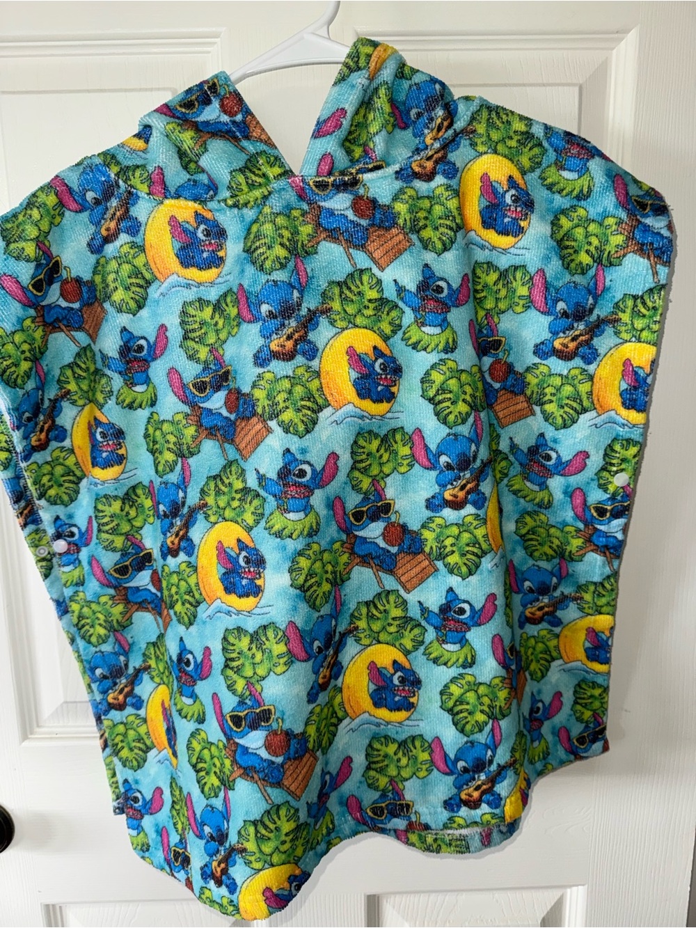 Bubbas Bamboo Kids Hooded Coverup with Stitch Pattern